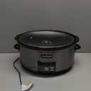 Crock-Pot Large 8-Quart Programmable Slow Cooker with Auto Warm Setting Black Stainless Steel