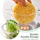 Glass Saucepan with Cover, Transparency Stovetop Pot,Dual Handles Pan with Lid for Pasta Noodle, Soup, Milk, Baby Food making or heating 1.35L/1.9L (1.35L)