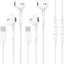 [Apple MFi Certified] USB C Headphones for iPhone 17 16 15, 1 Pack Wired Headphones USB C with Builtin Remote to Control Music, Phone Calls, and Volume for iPhone 17 16 15 Pro Max, Galaxy, Pixel