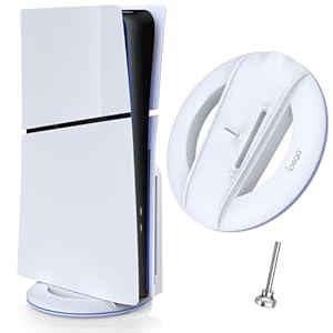 Auarte Vertical Stand for PS5 Slim/ Pro Console Disc and Digital with Screw, Base Stand Replacement for PlayStation 5 Slim/ Pro Console, White
