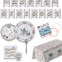 Western Party Decorations Set - Western Birthday Party Supplies Kit With Free Mini Party Game Addon, Includes Plates, Napkins, Cups, Tablecloth, Forks, Banner, For Cowboy Cowgirl Celebration