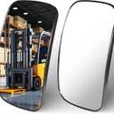 Universal Forklift Mirror - 8.2x4.8" Square HD Wide-Angle Convex Mirror - 1 Pair (Bracket Mounting)