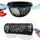 Little Fish Hammock and Little Fish Swimming Tunnel 2-Piece Set Aquarium Small Animal Animal Toys (Black)