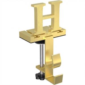 Monogrammed Christmas Stocking Holder with Initials,2 in 1 Fireplace Stocking and Garland Hanger for Mantle,2 Hooks Letter Gold Stocking Holder for Xmas Fireplace (Letter-H)