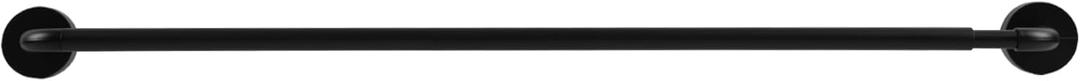 TYRON 1 Pack Magnetic Curtain Rod for Metal Door Adjustable 30-40 Inch, 3/8 in. Diameter, French Door Magnetic Cafe Curtain Rod(Black)