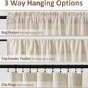 Guken Warm Beige Linen Curtains 84 Inches Long 2 Panel Set Rod Pocket Semi Sheer Dining Room Cozy Bedroom Decor Cotton Look Country Rustic Farmhouse Boho Curtains 52x84