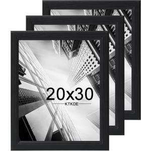 KTKDE Studio Gallery 20X30in Select picture Poster Frame Set of 3, black Wooden frames Display Poster, Posters & Art Prints for Artwork Wall Vertical or Horizontal Display best gift, 20X30in -3Pack