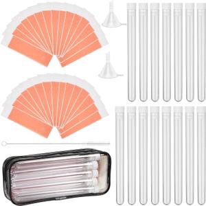 49pcs Hidden Flasks Set, Tampon Flask Shot Tubes with Bags, Brush, Plastic Flask for Liquor Drinks Cruise Events Concerts