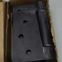 SORGMACH Self Closing Door Hinge 4 inch Matte Black Auto Close Hinges Adjustable 4 x 4 Inch Spring Hinges Door Closer Hinge 1/4" Radius Corner Commercial Auto Self-Closing Hinge UL Listed, 2 Pieces