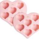 Paris Hilton Heart Silicone Cake Pan, Nonstick Heart Shaped Mold, Oven Safe Bakeware for Cakes, Brownies, and Desserts, 6-Cup, Pink