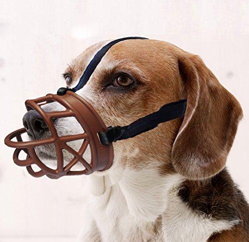 Mayerzon Basket Dog Muzzle for Small Medium Large Dogs, Breathable Silicone Muzzle for Anti-Biting and Anti-Chewing with Soft Padded and Adjustable Head Strap Allows Drinking