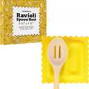 IMPRESA Silicone Ravioli Spoon Rest - 6.5 in, Pasta Drip Catching Utensil Holder - Novelty Ravioli Shape for Italian Kitchen Decor - Dishwasher Safe Silicone Kitchen Gadget