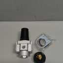 Heavy Duty in-LINE Compressed AIR Pressure Regulator for AIR Compressor, 7 to 215 PSI Adjustable, HIGH Flow Rate, Wall Bracket and Gauge Included (1/2" NPT, 130 CFM)