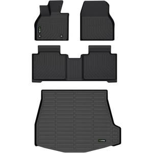 All Weather Car Floor Mats & Cargo Liner Set for Subaru Solterra 2023 2024 2025 2026/ bZ4X 2023 2024 2025 Custom Fit Accessories - Black
