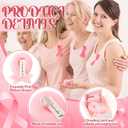 6 Pcs Breast Cancer Awareness Candles for Women Pink Ribbon Cancer Care Gifts Soy Wax Handmade Scented Pink Candles Survivor Chemo Care Awareness Accessories Gifts with 6 Cards (2.36 Inch)