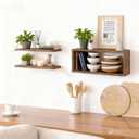 Wall Mounted Floating Shelf, c Long for Bedroom Living Room Kitchen Staircase Bathroom Above Toilet Wall Decoration Book Storage Room Recoration (3piece Set) Brown