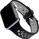 WITHit - Sport Band for Apple Watch 42mm, 44mm and Series 7, 45mm - Black/Gray