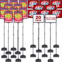 DoubleFill 20 Pack Sign Stand Holder for Display Adjustable Floor Pedestal Poster Sign Stand Holder with Vertical and Horizontal View Advertising Business Brochure Menu Signage (8.5'' X 11'')