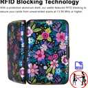 Credit Card Holder, Metal Card Wallet RFID Blocking Mini Slim Aluminum Business Hard Card Case for Women Men (Abstract Flowers)