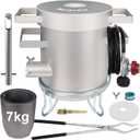 Nelyrho Propane Smelting Furnace Kit 7kg Crucible, Support Stand, Tongs Included Stainless Steel Foundry Melting Furnace for at-Home Metal Melting of Aluminum, Gold, Silver, and Copper Scrap