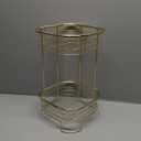 iDesign 2-Tier Bathroom Freestanding Square Shower Caddy Organizer - Gold