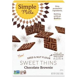 Simple Mills, Chocolate Brownie Cookies Thins, Best Before: 11/29/2025