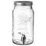 Mason Craft & More 4L Clear Glass Drink Dispenser w/ Metal Lid