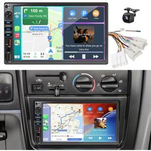 Car Radio Stereo Wireless Carplay Android Auto Navi for Toyota Tacoma Sienna1998-2004/4Runner Camry 1990-2002/Tundra Sequoia 2000 2001 2002/Land Cruiser 1991-2000