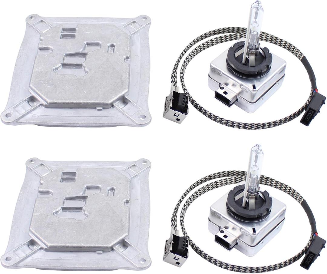 2 Set Xenon HID Headlight Ballast Module w/Harness and Bulbs for BMW X3 X5 M3 M6 335i 328i 650Ci 335d for Audi R8 TT TTS Quattro for Cadillac DTS for Mini Cooper for Jeep Cherokee