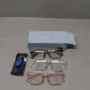 Gaoye Stylish Blue Light Glasses for Woman - Computer Glasses 99% Blue Light Blocking - Lightweight TR90 Frames - 3 pack (A4-leopard+transparent+pink)