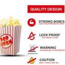 50 Pack Popcorn Boxes Movie Night Popcorn Bags for Party Red and White Popcorn Bags for Popcorn Vintage Snack Box Concession and Carnival Party Supplies, Individual Popcorn Bucket Containers (50)