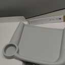 Silicone Baby Dining Tray Compatible with Inglesina Fast Table Chair & Other Hook-On High Chairs,Portable Clip-On Fast Table Chair Baby Tray, Dishwasher Safe & BPA Free (Upgraded Gray)