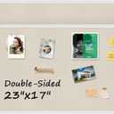 MaxGear 2 Pack Double-Sided Cork & Linen Board for Wall, 23" x 17" Large Bulletin Boards with White Wood Frame, PinBoards for Girls Room, Office, Bedroom, Kids Room, Classroom