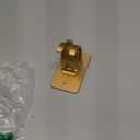 4 Pieces Self Adhesive Curtain Rod Bracket Universal Plastic Curtain Rod Holders, No Drill Curtain Rod Brackets Curtain Rod Hooks for Bathroom, Bedroom, Livingroom, Kitchen (Gold)