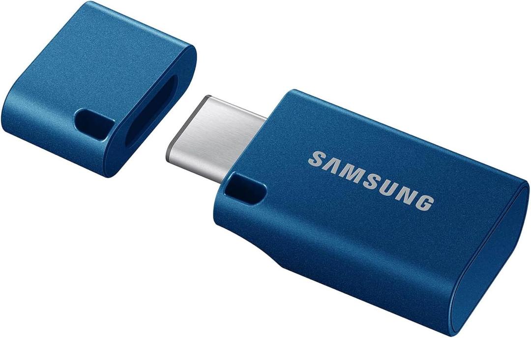 Samsung Type-C USB Flash Drive, 512GB, Transfers 4GB Files in 11 Secs w/Up to 400MB/s 3.13 Read Speeds, Compatible w/USB 3.0/2.0, Waterproof, 2024, Blue, MUF-512DA/AM