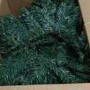 9 FT Pre-lit Christmas Garland Holiday Artificial 50 Led Light for Stairs Wall Door Indoor Outdoor Garland with Battery Operated Timer, for Home Decorations Fireplaces (Green PVC 9FT)