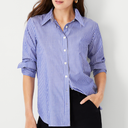 Ann Taylor Striped Relaxed Perfect Shirt, Size M
