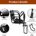 Upgraded Rear Child Bike Seat,Back Mount Kid's Bike Seat with Foot Pedals Back Rest Handrail, Designed for Children Aged 18 Month to 8 Years Old,Easy Installation