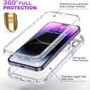 Diaclara Designed for iPhone 14 Pro Max Case, Full Body Rugged Case with Built-in Touch Sensitive Anti-Scratch Screen Protector, with Camera Lens Protector for iPhone 14 Pro Max 6.7" (Clear)