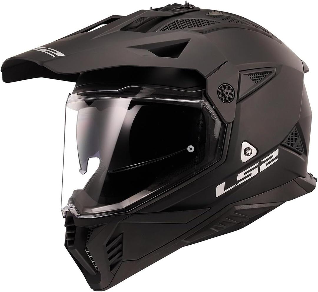 LS2 Helmets Blaze II Adventure Motorcycle Helmet W/SunShield (X-Large, Matte Black)