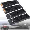 OULEME Low Profile Car Service Ramp with Anti-Slip Pads, 2-1/2" Lifting Height, 4 Pack, Portable for Lift Lowered Low Down Rise Clearance Racing Sports Car Vehicle Maintenance