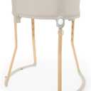 Ingenuity Right Height Adjustable Bassinet – C‑Section Friendly 4-Position Height, Breathable Mesh Sides, Soothing Sounds & Lights