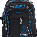 Boys Backpack Student Kids Bookbags Durable School Bags Big Heavy Duty Travel Waterproof (2-Blue)