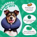 BENCMATE Inflatable Dog Cone Collar Alternative, Soft Dog Cone for Small Medium Large Dogs and Cats, Neck Recovery ECollar Donut Collar After Surgery (Large, Navy Blue)  