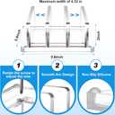 Chunful Adjustable Vertical Laptop Stand for Desk, Acrylic 3 Slot Laptop Holder Desktop, Invisible Desktop Notebook Dock for Notebook Computer, All Gaming Laptops up to 17''