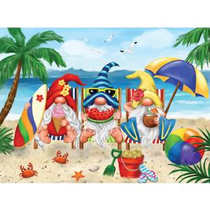 Bits and Pieces -Jigsaw Puzzle for Adults - Summer Gnomes Jigsaw Puzzle, Fun Puzzles for Adults - Perfect Summer Activity (300 Piece Puzzle)