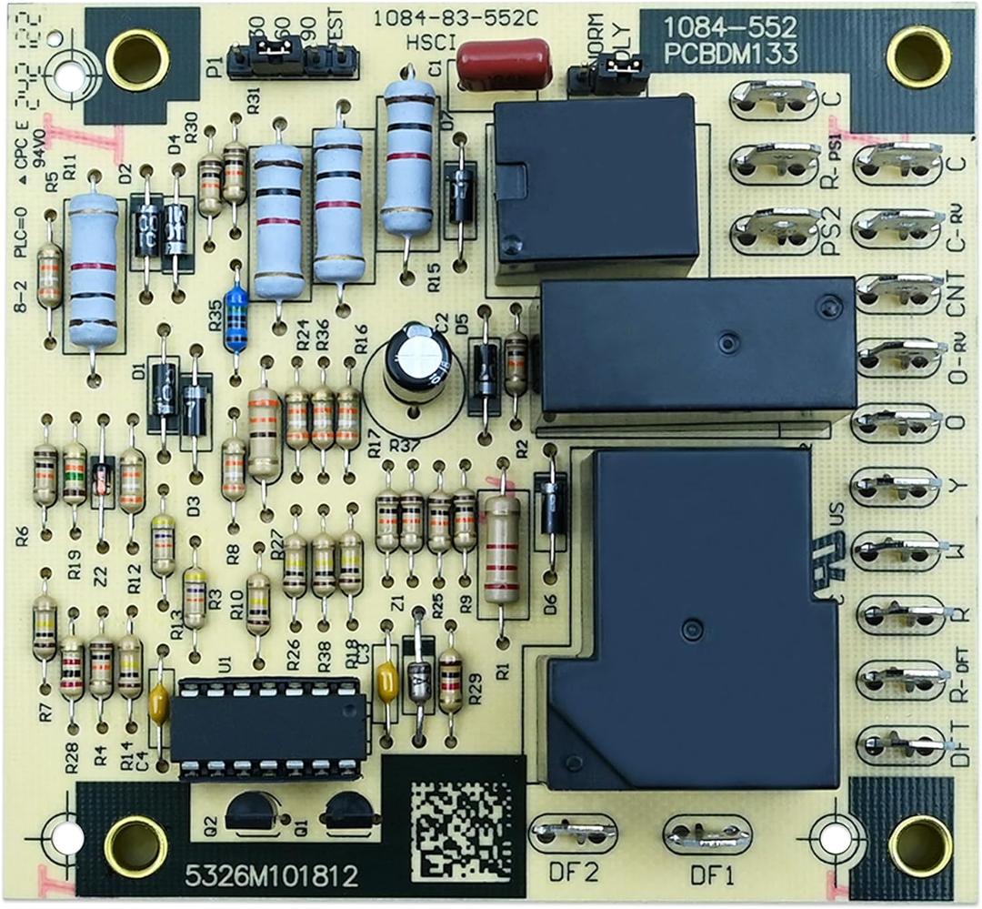 PCBDM133S Defrost Control Board 1084-552 Replacement for Goodman Furnace and Heat Pump Replaces PCBDM133, PCBDM160S, PCBDM160 with Delay Normal and Test Modes