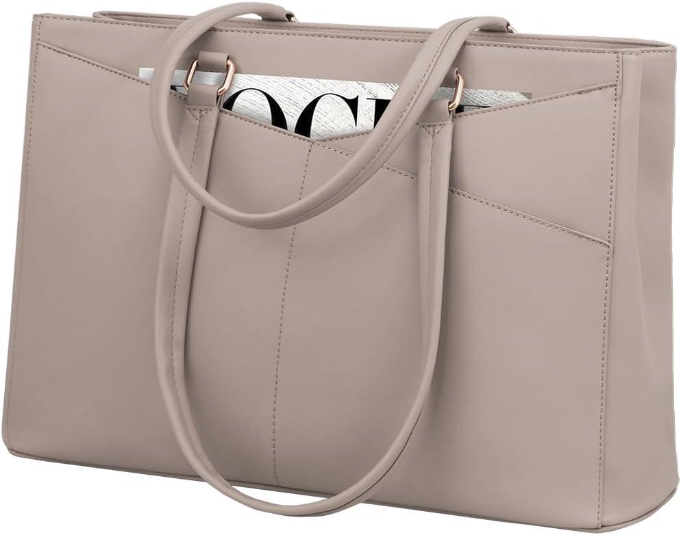 LOVEVOOK Laptop Tote Bag for Women, Office Work Bag Briefcase fit for 15.6 inch Laptop, Large Capacity Teacher Computer Bag Handbag (Milk Gray Purple) LOVEVOOK Laptop Tote Bag for Women, Office Work Bag Briefcase fit for 15.6 inch Laptop, Large Capacity Teacher Computer Bag Handbag (Milk Gray Purple)