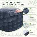 Bean Bag Lounger Chair Memory Foam Bean Bag Chair for Adults, Grey