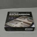 Magnetic Travel Backgammon Sets for Adults - Quality PU Leather Backgammon Board Game for Adults and Kids - 14" Gift for Man Backgammon Board with 32 Magnetic Pieces in PU Leather Case